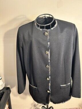 size 16 extra large jacket coat womens career wear cloth black xl blazer